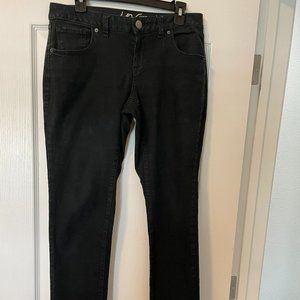 INC Denim Jeans Skinny Leg Regular Fit Black Sz 8